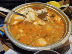 海鲜嫩豆腐汤配米饭-老炉家木炭烤肉(长江国际店)