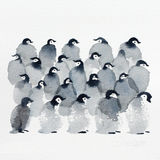 水彩笔中的企鹅🐧，可爱极了[亲亲]！