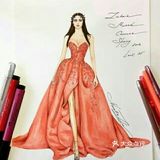 当婚纱👰碰上手绘，所有女生都会沉醉[色]