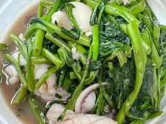 腐乳通菜炒鲜鱿-兴记菜馆