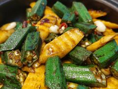 豆酱秋葵炒山药-南拳十三姨·潮汕砂锅粥·粤菜(西单大悦城店)