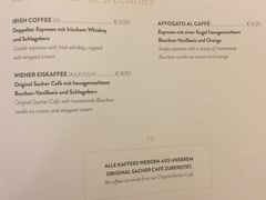 菜单-Cafe Sacher(WIEN)