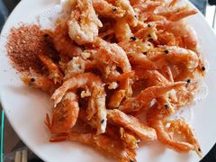 炸河虾-姥家大锅台水库渔家