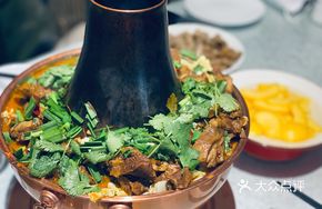 Spicy Beef Hot Pot in Copper Pot