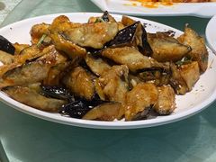 风味茄子-华盛园卷子王农家菜水库鱼