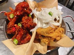 炸鸡翅一半一半-富乐满韩国正宗炸鸡韩国料理(虹泉路店)