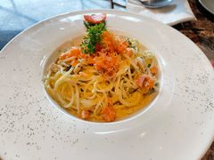 三文鱼蟹肉奶油意面-Lets burger非常汉堡·环球风味(蓝色港湾店)