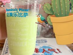 哈密瓜抹茶奶绿饮-达美乐比萨(宁海一里分店)