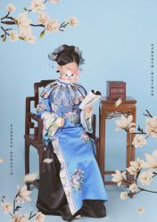 -后宫·古装汉服京剧儿童亲子全家福摄影