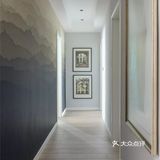 每日分享|211平混搭风，胡桃木电视墙+皮质沙发，让客厅迷人