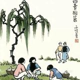 春天柳树发新芽，在这位画家眼里更多的是亲情！