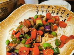 茄子肉丁拌面-三晋老田饸饹面(中大街店)