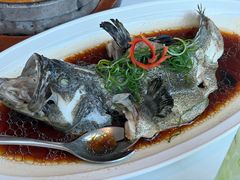 清蒸石斑鱼-不仔客海鲜·烧烤·270度海景餐厅(大东海店)