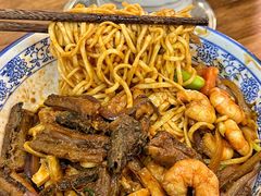虾爆鳝番茄汁拌川炒面-圳兴面王·拌川·特色炒面(南山保利剧院店)