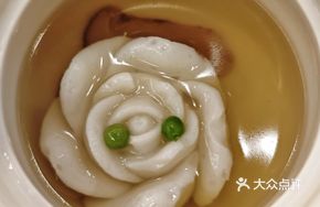 Chicken Broth Mushroom Rose Fish Mousse