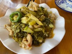 酸菜炒大肠-苏记农家菜馆