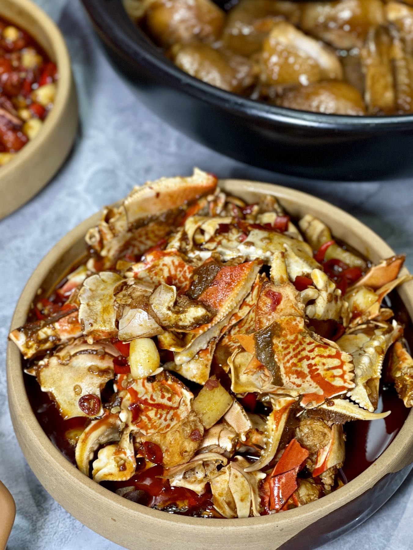 🍲羊排煲暖心上线,香辣入味超满足!🦀香辣蟹钳,鲜美可口