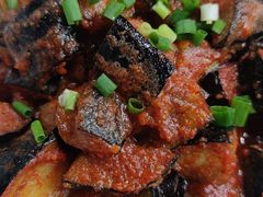 咸蛋黄炒茄子-久久湖北菜