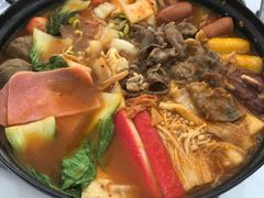 泡菜牛肉芝士部队火锅-禾谷韩餐(热带海洋学院店)