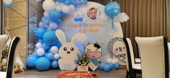 -宝宝百日宴周岁生日派对气球布置策划