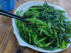 豆瓣酱炒空心菜-真好吃牛杂(白沙店)