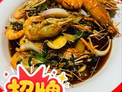 甜麻罗氏大虾-在老街·淮安大排档·甜麻干煸龙虾·烧烤(河下古镇店)