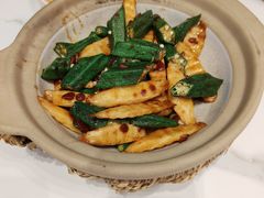 豆酱秋葵炒山药-南拳十三姨·潮汕砂锅粥·粤菜(西单大悦城店)