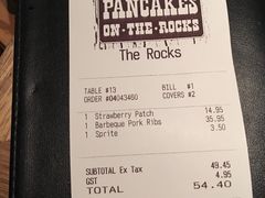 账单-Pancakes on the rocks(Darling Harbour)