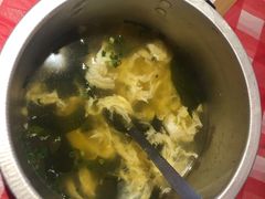 鸡汤裙带蛋花汤-荆九爷爆炒桥头三嫩(浙大店)