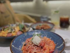 鲜茄茸大虾配马斯卡朋意大利面-BE BRIGHT KITCHEN(正佳广场店)
