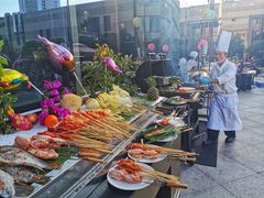自助取餐区-美食汇海鲜自助餐厅·小龙虾烧烤(富力万达文华酒店)