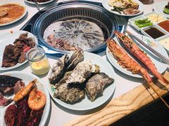 -绿岛港轩海鲜烤肉涮锅自助餐厅