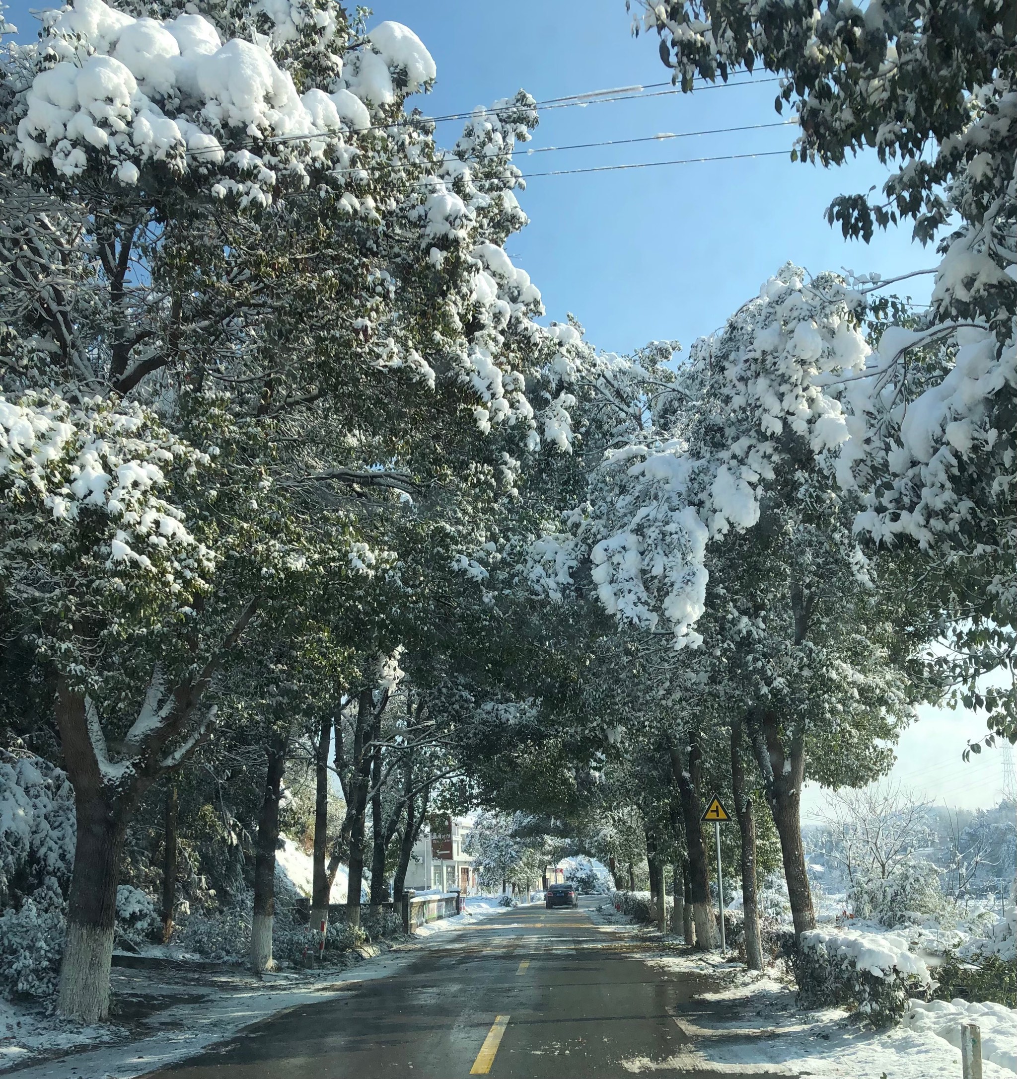 湖南长沙雪景图片