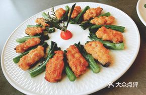 Pan-fried Shrimp Paste Stuffed Morel Mushrooms