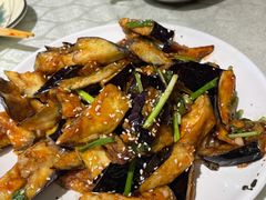 风味茄子-华盛园卷子王农家菜水库鱼