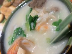 牛肉丸基围虾干贝粥-金穗园·砂锅粥.醉鸡煲火锅(长寿路店)
