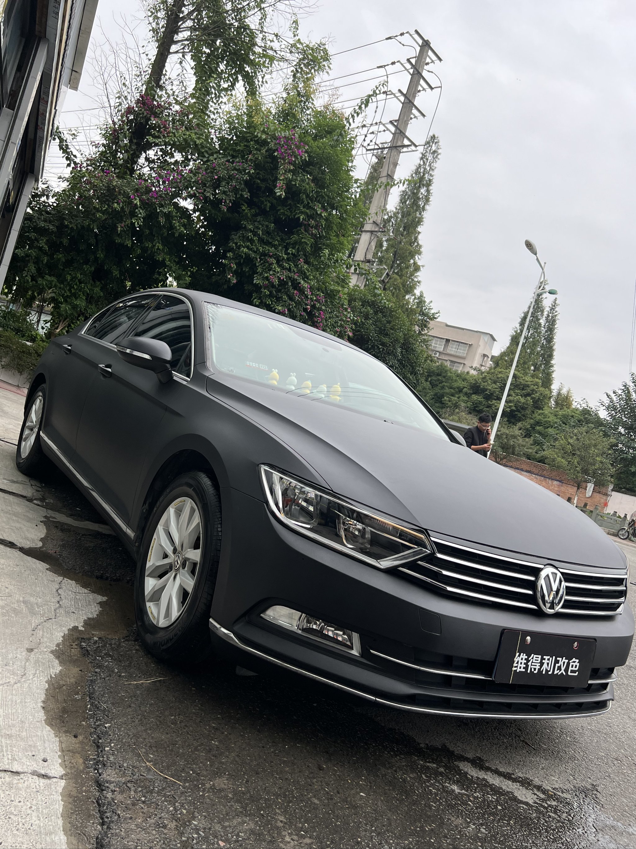 大众迈腾 磨砂黑改色案例#大众迈腾 #崇