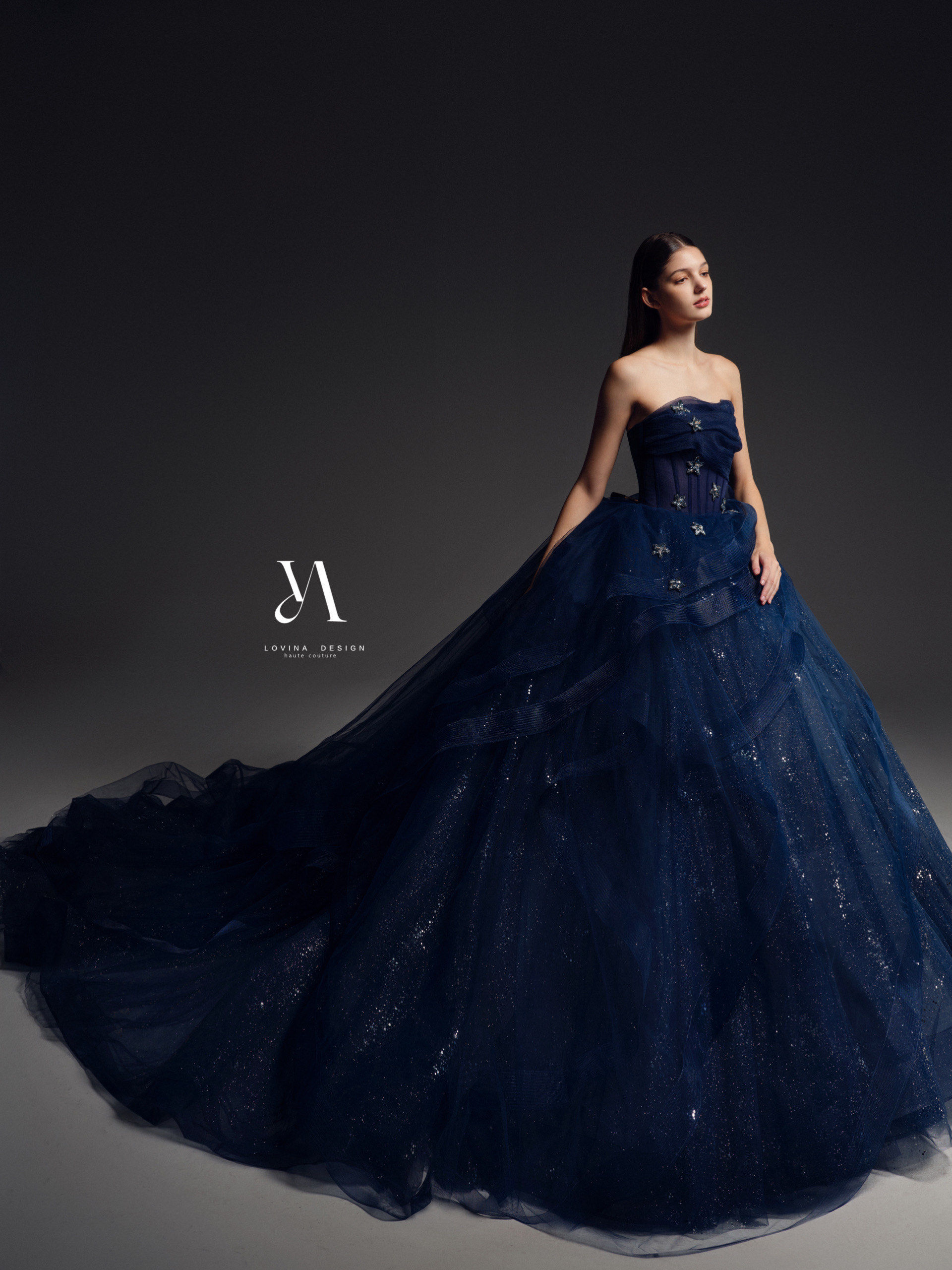 梦幻般的星空晚裙