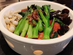 白灼菌菇菜心-新白鹿餐厅(虹桥南丰城店)