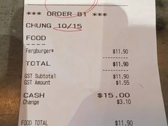 账单-Fergburger(皇后镇店)