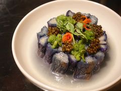 秋茄配鲟鱼籽酱-湖滨28中餐厅·西湖宴·杭州君悦酒店