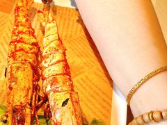 烤青岛本地大虾-开海·红岛海鲜虾水饺(石老人店)