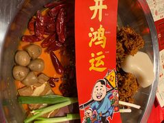 谭血鸭红锅底-谭鸭血老火锅(漳州路店)