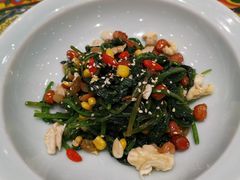 八宝有机菠菜-宝轩渔府·老字号海鲜·正宗津菜(水上店)