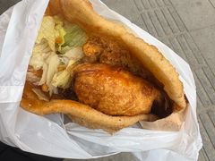 -小红车炸蛋葱油饼
