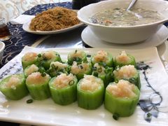 鲜虾瑶柱蒸胜瓜-祈胜邨•顺德鱼生•顺德菜(容桂店)