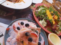 百香果蓝莓舒芙蕾松饼-麦甜创意轻食餐厅(西康路店)