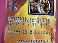 菜单-新加坡Zam Zam餐馆