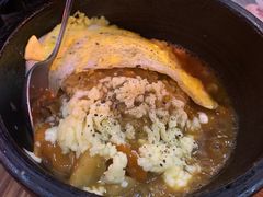 咖喱芝士石锅拌饭-大阪烧肉BAKA一代(十亩地店)