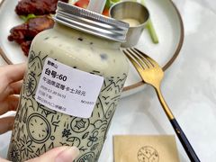 牛油果蓝莓卡士-野萃山·潮汕厚果汁(十亩地店)